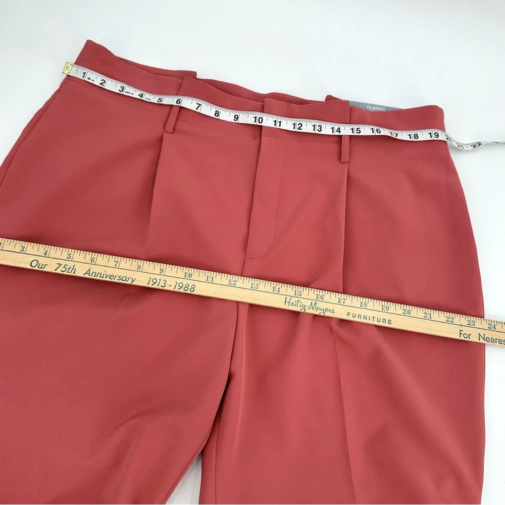 Liz Claiborne Pants Womens 16 Career Classic Dusty Cedar Ankle Taper Office NWD